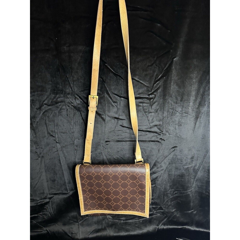 Genuine Fossil 1954 Vintage Brown Leather Flap Over Shoulder Bag  10” X 9” X 2”